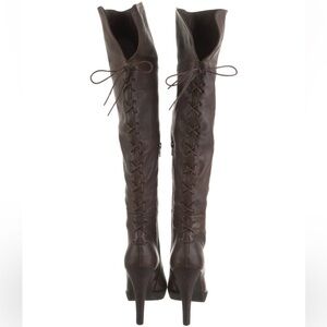 Stuart Weitzman Leather Over-the-Knee Boots – Brown